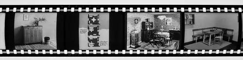 35x Dia 1933-39 kompletter Film- Wie Wohnen wir heute Möbel Wohnzimmer Tisch uvm