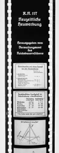 27x Dia 1933 kompletter Film - Neuezeitliche Heuwerbung Hrsg. Reisbauernführer