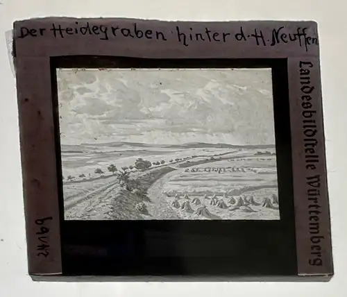 Dia 1936 Neuffen Heide Bauerloch zur Burg Hohenneuffen 5 x 5 cm Landesbildstelle