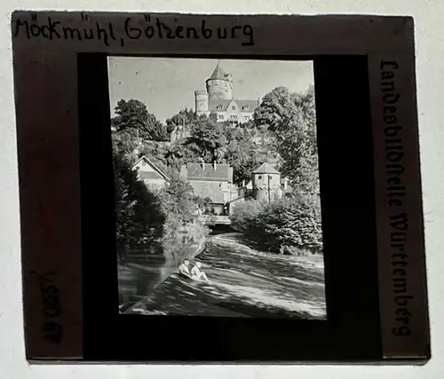 Dia 1936 Möckmühl Götzenburg 5 x 5 cm Landesbildstelle Württemberg