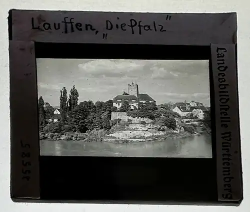 Dia 1936  Lauffen am Neckar Die Pfalz 5 x 5 cm Landesbildstelle Württemberg