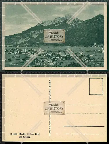 Orig. AK Ansichtskarte Postkarte Reutte in Tirol Österreich Blick auf Ortschaf