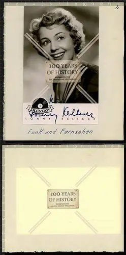 Autogrammkarte Lonny Kellner orig. Unterschrift Karte aufgeklebt auf Seite aus A