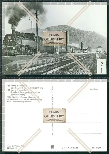 AK Dampflokomotive Bahnhof 1940 Werdau Annaberg-Buchholz mit Lok 86 727 am 3.9.
