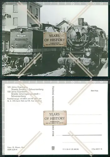 AK Dampflokomotive Triebfahrzeuge 110 048-6 und 86 1222-8 am 16.8. 1973 beim Ha