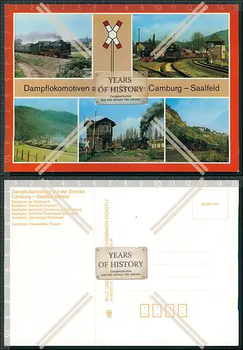 AK Dampflokomotive auf der Strecke Camburg - Saalfeld Saalbahn bei Etzelbach Ba