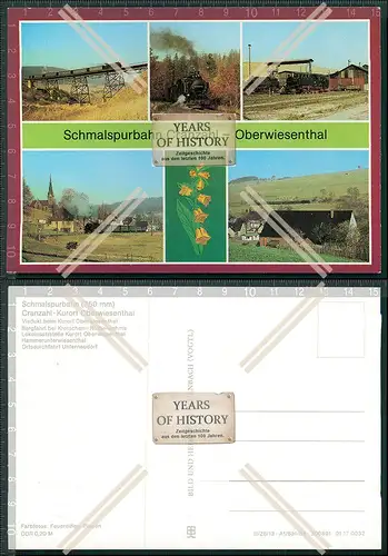 AK Dampflokomotive Schmalspurbahn Cranzahl - Kurort Oberwiesenthal Viadukt beim