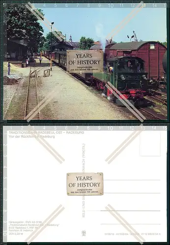 AK Dampflokomotive Bahnhof Radeburg vor der Rückfahrt TRADITIONSBAHN RADEBEUL 