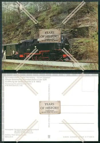 AK Dampflokomotive Personenzug mit Lokomotive 99 1784-0 im Bahnhof Seifersdorf 