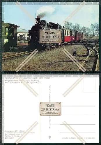 AK Dampflokomotive Eingefahrener Sonderzug in Radeburg Meißen Sachsen mit Trad