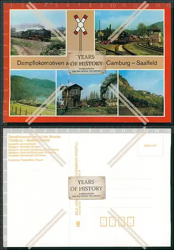 AK Dampflokomotive auf der Strecke Camburg - Saalfeld Saale Saalbahn bei Etzelb