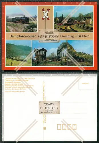 AK Dampflokomotive auf der Strecke Camburg - Saalfeld Saale Saalbahn bei Etzelb