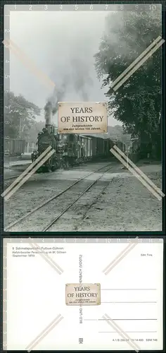 AK Dampflokomotive Schmalspurbahn Putbus-Göhren Abfahrbereiter Personenzug im 