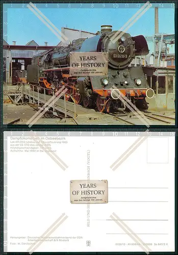 AK Dampflokomotive Dampflokomotiven im Ostseebezirk Lok BR 03.0 Umbau auf Ölha