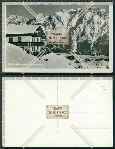 Foto AK Kranzberghaus am Hohen Kranzberg bei Mittenwald Karwendelgebirge