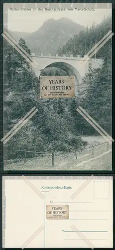 AK Schottwien Myrten-Brücke an der Reichsstraße von Maria Schutz 1936 