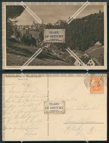 AK Freudenstadt im Schwarzwald 1918 gelaufen Dorf Ansicht mit Kirche Schlucht 