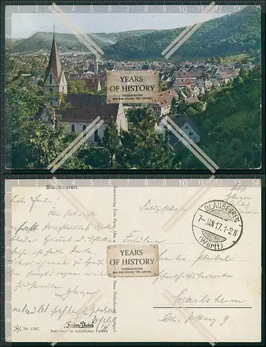 AK Blaubeuren 1917 Als Feldpost gelaufen