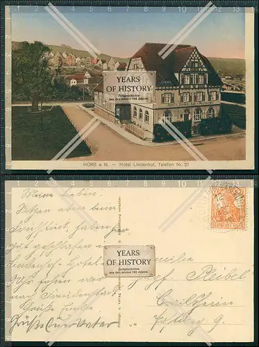 AK Horb am Neckar Hotel Lindenhof 1918 gelaufen