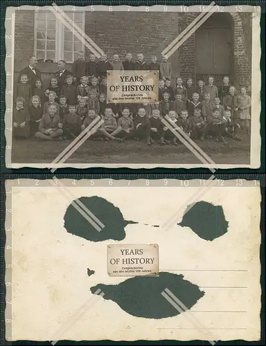 Foto AK Schulklasse um 1933 Jungs Mädchen Lehrer