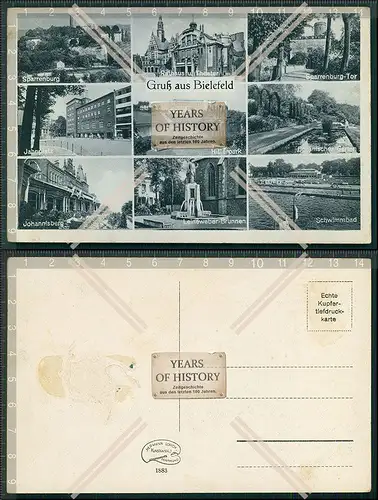 AK Bielefeld Mehrfachansicht Adolf-H.-Park uvm. 1939