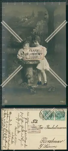 AK Kinder mit Pilze 1919 gelaufen