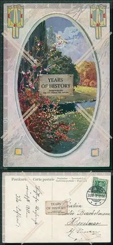 AK Jugendstil Karte Landschaft 1912 gelaufen
