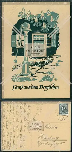 AK Gruß aus dem Bergischen Remscheid-Solingen-Wuppertal Köln Rhein-Sieg 1946 