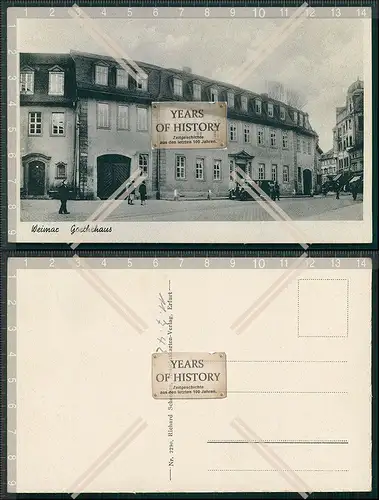 AK Weimar Thüringen Straßenansicht Geschäfte Oldtimer Fahrzeug Pkw 1942