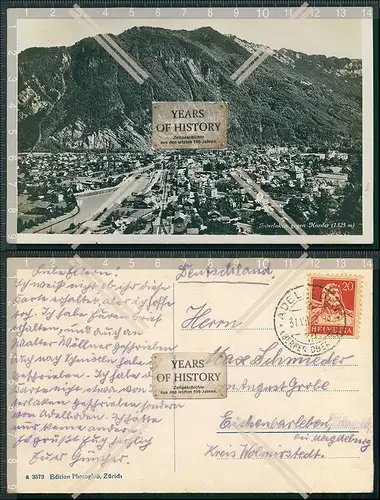 Foto AK Interlaken Berner Oberland Zentralschweiz Thunersee Brienzersee 1928 ge