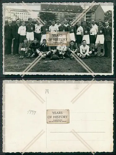 Foto AK Fußballmannschaft 1937-38 Trikot 06 Ruhrgebiet ? Breslau Schlesien ?
