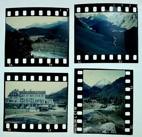 4x Farbdia Agfacolor Reise nach Italien - nähe Gardasee 1960er Trentino Südtirol