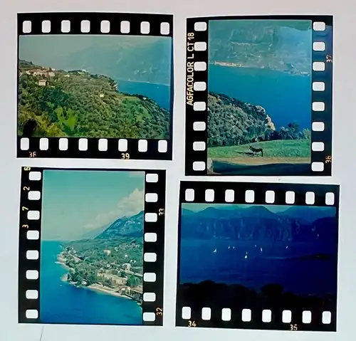 4x Farbdia Agfacolor - Gardasee Lago di Garda - Italien 1960er Trentino Südtirol