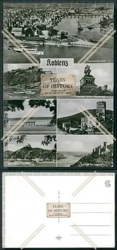 Foto AK Koblenz am Rhein und Mosel Ehrenbreitstein deutsches Eck und verschiede