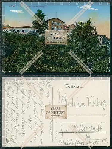 AK Thale im Harz Hotel zur Rosstrappe 1910