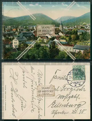 AK Friedrichroda im Thüringer Wald Dorf Ansicht mit Kirche 1914 gelaufen