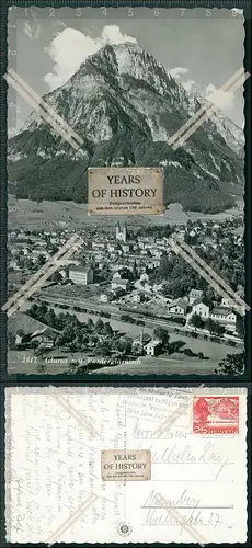 Foto AK Glarus Vorderglärnisch Glarner Alpen Schwyzer Schweiz Alpen Karte mit 