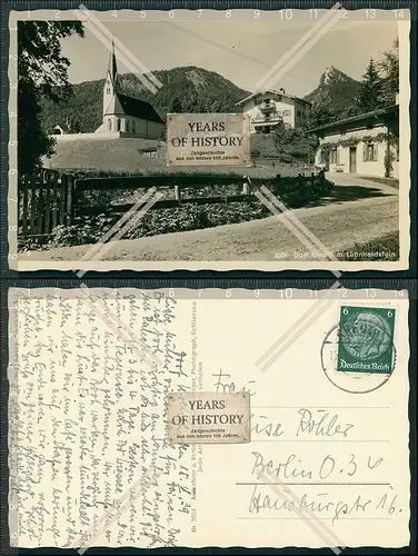 Foto AK Kreuth am Tegernsee Oberbayern Cafe und Pension Leonhardstein 1939 gela