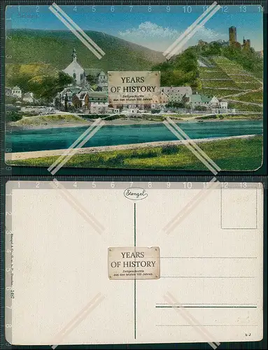 AK Beilstein Mosel Panorama Burg Metternich 1911 Stengel Karte
