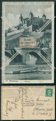 AK Würzburg am Main Festung 1926 gelaufen