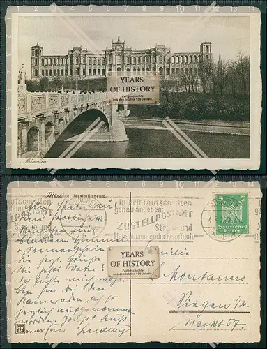 AK München Maximilianeum 1926 gelaufen Sonderstempel