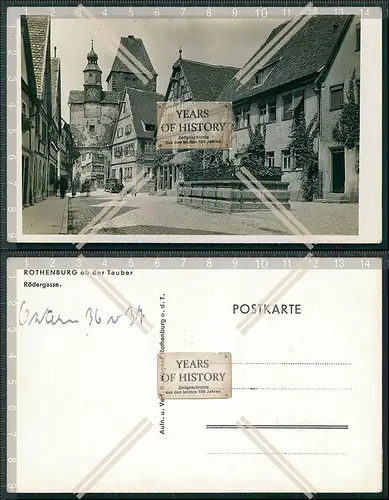 Foto AK Rothenburg ob der Tauber Rödergasse 1937