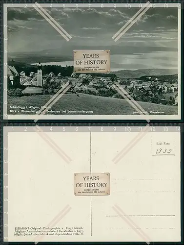 AK Scheidegg im Allgäu Blick vom Blasenberg a.d. Bodensee bei Sonnenuntergang