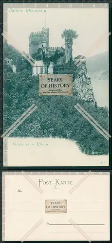 AK Gruß vom Rhein Schloss Reinstein 1899