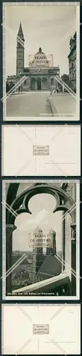 Foto AK 2x München und Schwabing Kirche 1933 