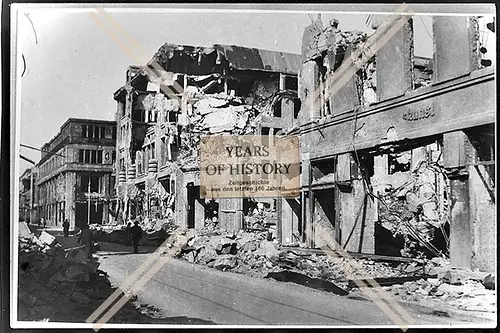 Foto Köln 1944-46 zerstört Geschäft Gebäude geräumte Straße letzter Schri