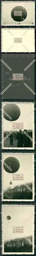 Orig. Foto 4x Bremen Ballon 1937 Fliegerortsgruppe Roland Aufschrift auf Ballon