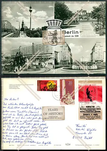 Orig. AK Berlin DDR 21×14 cm Übergröße Blick zum Fernsehturm und zur Marien