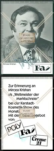 Handsigniertes  Autogramm Mircea Krishan rumänisch-deutscher Schauspieler