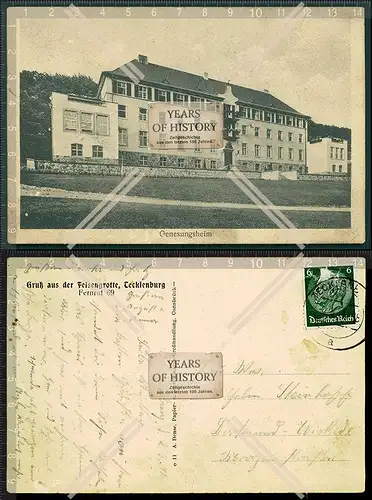 Orig. AK Tecklenburg Felsengrotte Genesungsheim 1941 gelaufen